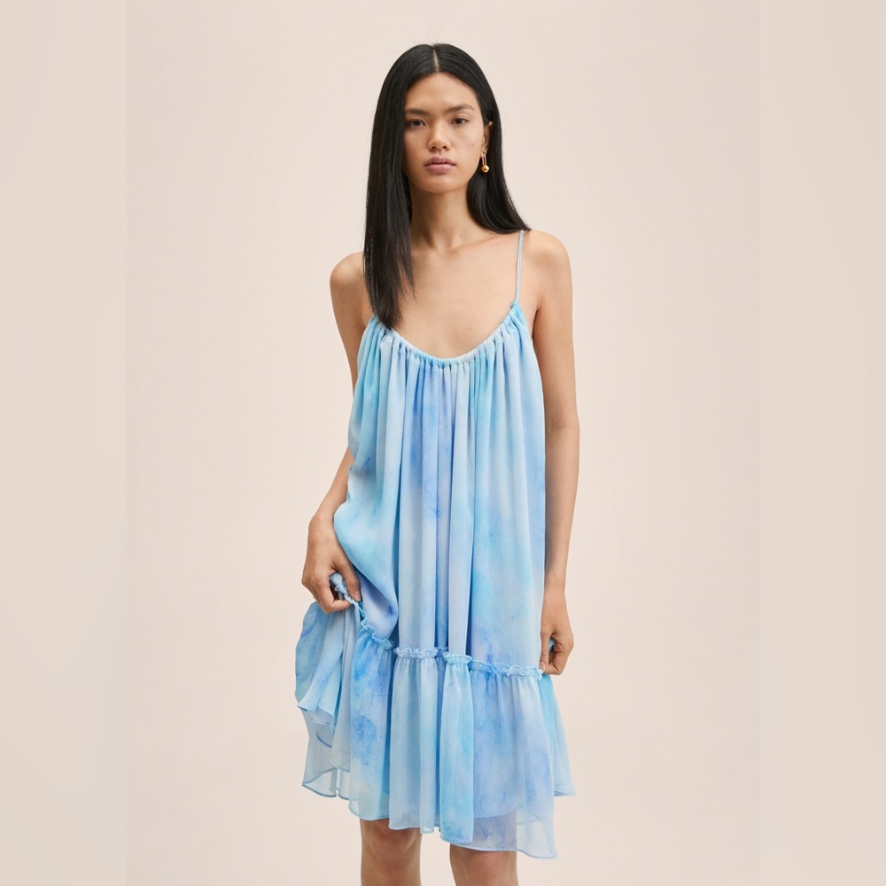 Mango ruffles chiffon dress - Picture 2 of 8